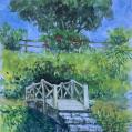 Bridge in park at Lajes das Flores 